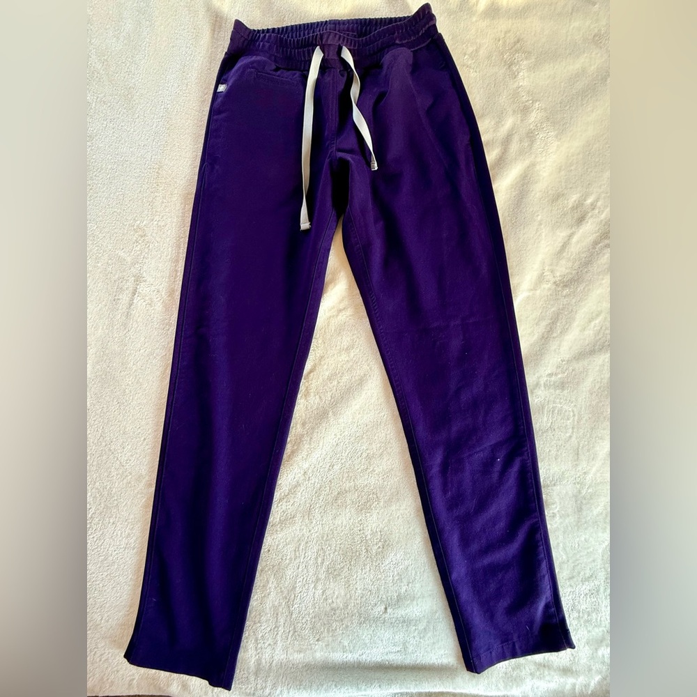 XXS Figs Livingston Pants in Deep Purple Scrubs